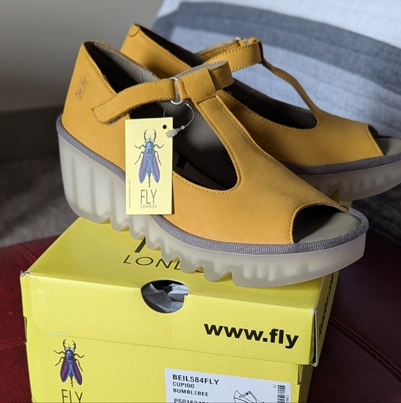 Fly London Yellow Women's Shoes - Picture 3 of 7